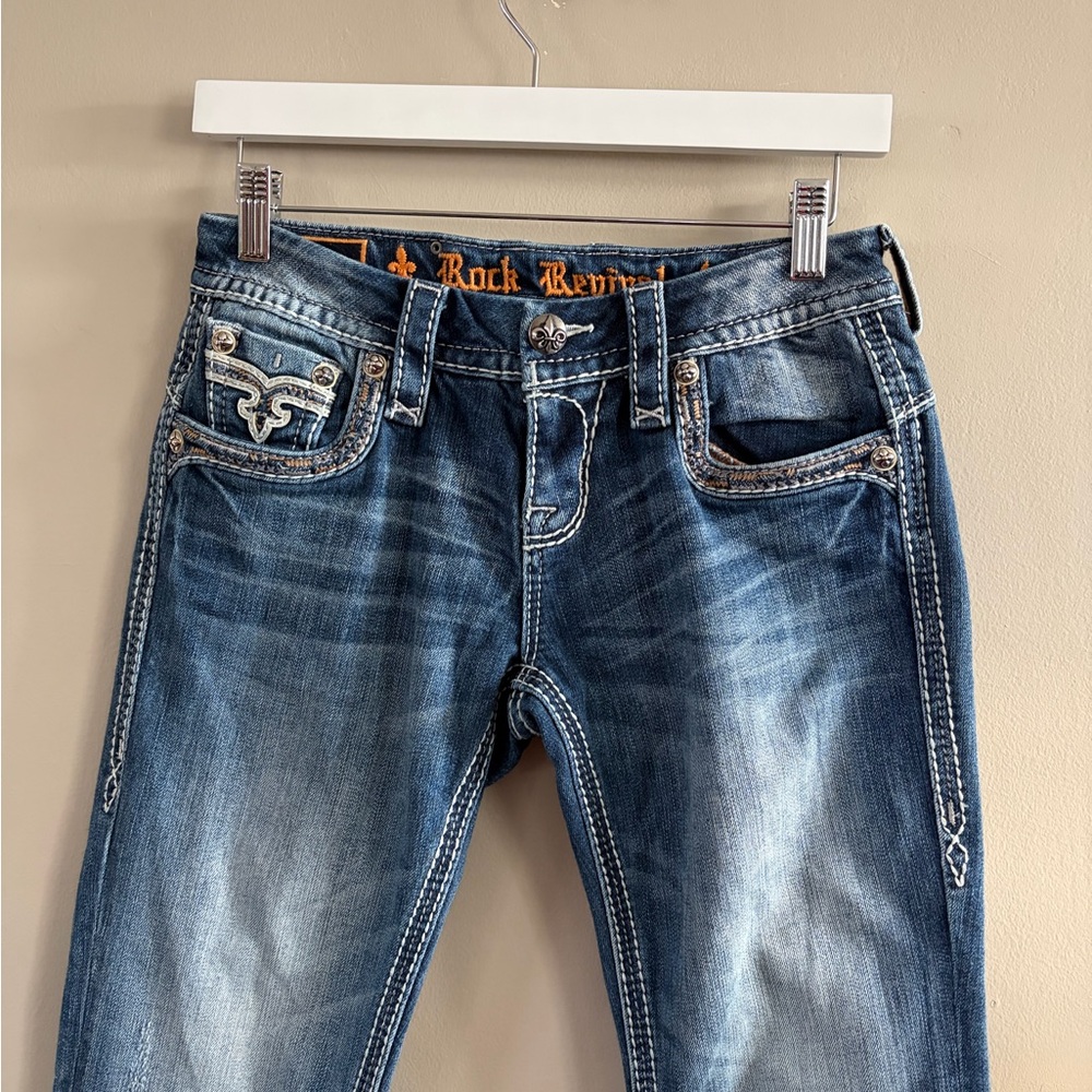 Rock‎ Revival Straight Leg Jeans Size 27 - Picture 3 of 7